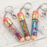 Porte-clés de Crayon Personnalisé du Nom au Laser avec Boule de Neige à Paillettes Cadeau de Remerciement pour Enseignant