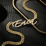 Personligt Iced Out kubanskt halsband med namnhänge Hip Hop Zirkon smycken Födelsedag Alla hjärtans dag Present till Hip-hop fans