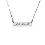 Collier à Personnaliser avec Fleur de Naissance Collier Rectangulaire Cadeau Anniversaire Saint-Valentin pour Famille Mère