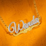 Personalised Lace Name Necklace Gifts for Her