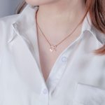 Collier Infini Presonnalisé avec Initiales Bijou Étincelant pour Femme Cadeau Anniversaire
