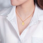 Collier Personnalisé avec Initiale en Zircon Pendentif Plaque Cadeau pour Femme