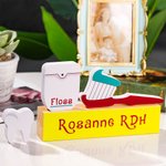 Gepersonaliseerde houten blokken voor mondhygiënisten