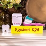 Gepersonaliseerde houten blokken voor mondhygiënisten