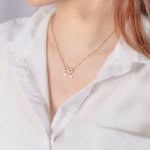 Collier Infini Presonnalisé avec Initiales Bijou Étincelant pour Femme Cadeau Anniversaire