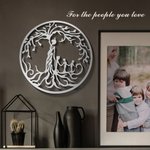 Décoration en Métal d'Arbre de Vie Personnalisée avec Couleur et Nombre d'Enfants Cadeaux Fête des Mères pour Maman