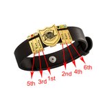 Bracciale scudo in pelle per uomo con nomi da 1 a 20