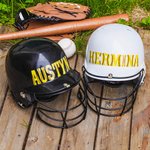 Gepersonaliseerde Baseball Softball Letter Waterdichte Helm Vinylsticker met Naam Nummer Verjaardag Sporten Gift voor kinderen Baseball Softball liefhebbers