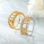 Personalized Pave Diamond  Name Ring