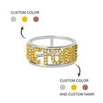 Personalized Pave Diamond  Name Ring