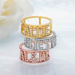 Personalized Pave Diamond  Name Ring
