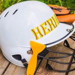 Gepersonaliseerde Baseball Softball Letter Waterdichte Helm Vinylsticker met Naam Nummer Verjaardag Sporten Gift voor kinderen Baseball Softball liefhebbers