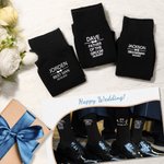 Chaussettes à mi-chemin avec nom et date Cadeau d'anniversaire de mariage pour homme