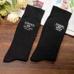 Chaussettes à mi-chemin avec nom et date Cadeau d'anniversaire de mariage pour homme