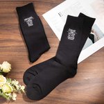 Chaussettes à mi-chemin avec nom et date Cadeau d'anniversaire de mariage pour homme
