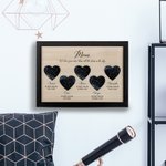 Panneau en Bois Gravé Personnalisé avec Texte Carte des Étoiles Art Mural Décoratif Cadeau Fête des Pères Fête des Mères pour Famille
