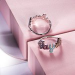 Bague personnalisée en pierres précieuses