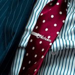 Pince à Cravate en Acier Inoxydable Personnalisée avec Nom Cadeau Anniversaire Fête des Pères pour Hommes Mari