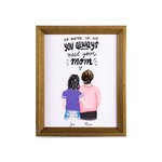 Dessin Imprimé Personnalisé avec Images Personnages et Noms Mère et Fille Cadeau Fête des Mères Anniversaire pour Maman