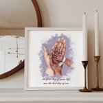 Peinture Décorative Personnalisée avec Noms Texte 3-5 Mains de Style Aquarelle Décoration Murale pour Famille Cadeau Naissance Bébé Fête des Pères