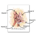 Peinture Décorative Personnalisée avec Noms Texte 3-5 Mains de Style Aquarelle Décoration Murale pour Famille Cadeau Naissance Bébé Fête des Pères