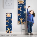 Personalisierte Leinwand Kinder Wachstum Höhe Diagramm mit Namen Multi-Stil Schlafzimmer Dekor Weihnachten Geburtstag Geschenk für Baby Kinder