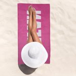 Personalised Multicolour Quick Dry Super Absorbent Name Beach Towel Summer Holiday Accessory Birthday Party Gift for Family