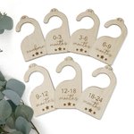 Ensemble de 7 Séparateurs de Placard pour Bébé en Bois Personnalisé