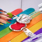 Portadocumenti personalizzato con cordino per aromaterapia a forma di mela e perline Regalo per insegnanti