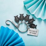 Porte-Clés Personnalisé avec Gravure Design Crochet avec Poissons Cadeau Anniversaire Fête pour Papa Amateur de Pêche