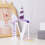 Personalised Fantasy Unicorn Style Wooden Letter with Name Bedroom Decor Gift for Kids