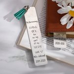 Personalized Engraved Bookmark with Tassels