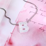 Collier avec Lettre Personnalisé Collier Initial en Opale Naturelle Cadeau Anniversaire Fête des Mères pour Femme