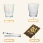 Personalised Glass Dice Silicone Ice Container Ice Clip and Bottle Stopper Set
