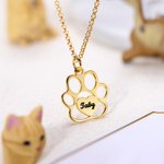Pet Paw Name Necklace