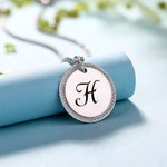Disc with Initial Necklace