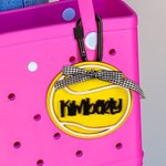 Étiquette de Breloque de Sac Personnalisée avec Nom Motif Sport Cadeau Anniversaire Fête pour Maman