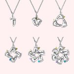 Collier Pied avec Prénom Personnalisé Pendentif avec Pierres de Naissance Cadeau de Fête des Mères Pour Maman