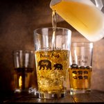 Verre à Bière Personnalisée avec 1-9 Prénoms et Bébés Ours Cadeau Anniversaire Fête des Pères pour Papa Grand-père