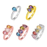 Bague en Argent Personnalisée Pierres de Naissance Cadeau de Fête des Mères pour Famille Maman