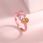 Bague en Argent Personnalisée Pierres de Naissance Cadeau de Fête des Mères pour Famille Maman