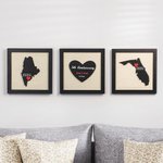 Personalized Anniversary Photo Frame Map Home Decor Gift
