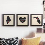 Personalized Anniversary Photo Frame Map Home Decor Gift