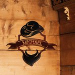 Personalized Cowboy Metal Sign Name Sign Art Hanging Home Decor