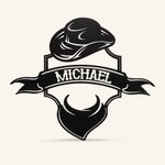 Personalized Cowboy Metal Sign Name Sign Art Hanging Home Decor