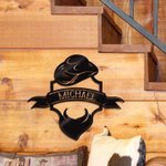 Personalized Cowboy Metal Sign Name Sign Art Hanging Home Decor