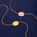 Bracelet Constellation du Zodiaque en Argent Avec Chaîne Réglable