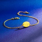 Bracelet Constellation du Zodiaque en Argent Avec Chaîne Réglable