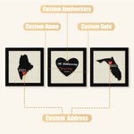 Personalized Anniversary Photo Frame Map Home Decor Gift