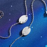 Bracelet Constellation du Zodiaque en Argent Avec Chaîne Réglable